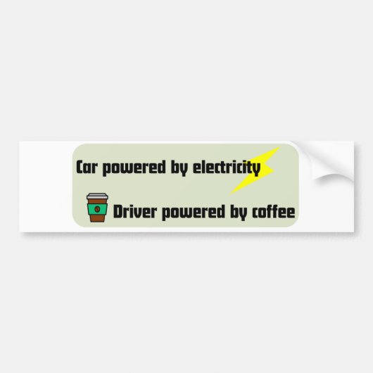 Chauffeur aangedreven door koffie bumpersticker (Voorkant)