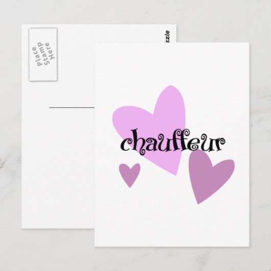 Chauffeur Briefkaart (Voorkant / Achterkant)