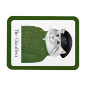 CHAUFFEUR CAT 3x4 Flexibele magneet + tekst (Horizontaal)
