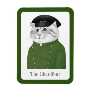 CHAUFFEUR CAT 3x4 Flexibele magneet + tekst