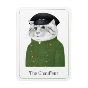 CHAUFFEUR CAT 3x4 Flexibele magneet + Tekst II