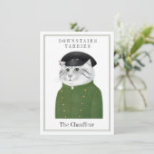 CHAUFFEUR CAT 4.5x6.25 Platte Kaart + Tekst (Staand voorkant)