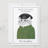 CHAUFFEUR CAT 5x7 Platte Kaart + Tekst (op Kraft) (Voorkant)