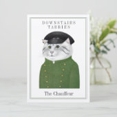 CHAUFFEUR CAT 5x7 Platte Kaart + Tekst (op Kraft) (Staand voorkant)
