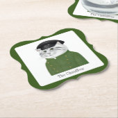 CHAUFFEUR CAT Bracket Papier Onderzetters + Tekst (Gekanteld)