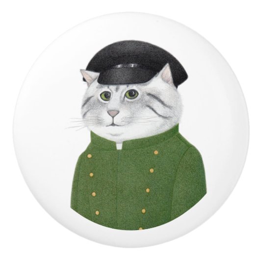 CHAUFFEUR CAT Keramische knop (Voorkant)