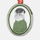 CHAUFFEUR CAT Premium Round Ornament (Links)