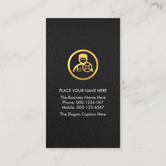 Chauffeur Coat Jacket Driving Limo Visitekaartje (Achterkant)