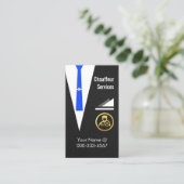 Chauffeur Coat Jacket Driving Limo Visitekaartje (Staand voorkant)