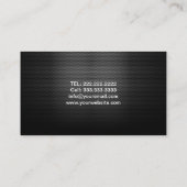 Chauffeur Driver Luxe Zwart Metaal Visitekaartje (Achterkant)