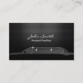 Chauffeur Driver Luxe Zwart Metaal Visitekaartje (Voorkant)