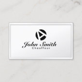 Chauffeur driver White Lijst Monogram Visitekaartje (Voorkant)