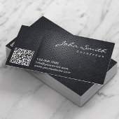 Chauffeur Driver Zwart Metaal QR Code Visitekaartje