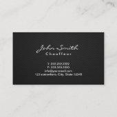 Chauffeur Eenvoudig Donker Monogram Visitekaartje (Achterkant)