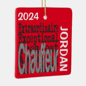 Chauffeur Extraordinaire CUSTOM Keramisch Ornament (Rechts)