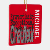 Chauffeur Extraordinaire CUSTOM Keramisch Ornament (Rechts)