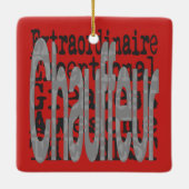 Chauffeur Extraordinaire Keramisch Ornament (Achterkant)