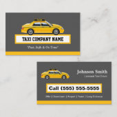 Chauffeur, gele taxichauffeur, bevoegd voor Pet Visitekaartje (Voorkant / Achterkant)