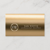 Chauffeur Gouden Textuur Monogram Visitekaartje (Voorkant)