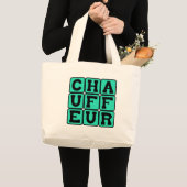 Chauffeur, Limo Chauffeur Grote Tote Bag (Voorkant (product))