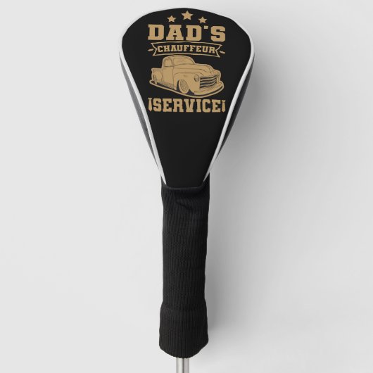 Chauffeur Papa Professionele Bestuurder Vaderdag Golfheadcover (Voorkant)