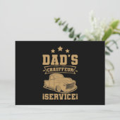 Chauffeur Papa Professionele Bestuurder Vaderdag Kaart (Staand voorkant)