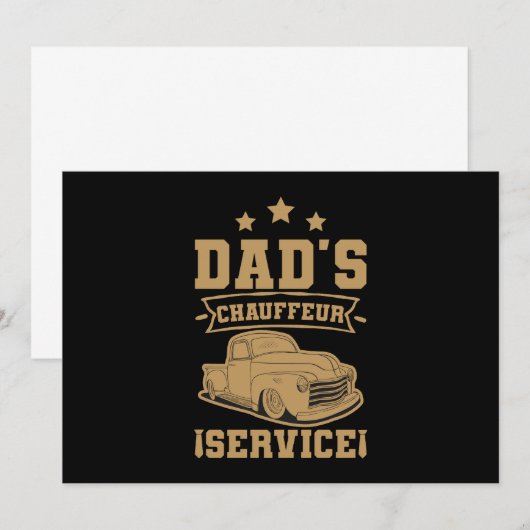 Chauffeur Papa Professionele Bestuurder Vaderdag Kaart (Voorkant / Achterkant)
