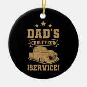 Chauffeur Papa Professionele Bestuurder Vaderdag Keramisch Ornament (Voorkant)