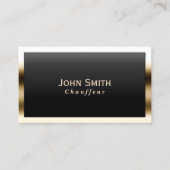 Chauffeur Royal Gold Border Visitekaartje (Voorkant)