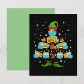 Chauffeur Schoolbus Kerstboom Grappig Kerstcadeau Notitiekaartje (Voorkant / Achterkant)