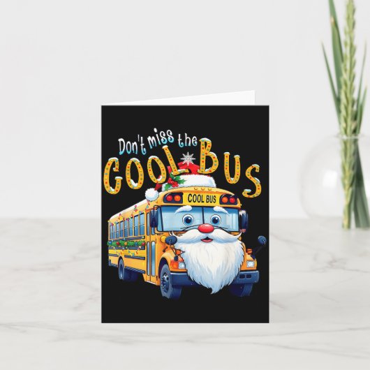 Chauffeur Schoolbus Kerstmis Mis de Coole Bus Niet Kaart (Voorkant)