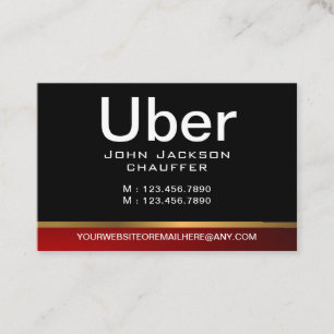 Chauffeur Taxi Bestuurder Professioneel Zwarte QR- Visitekaartje