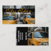 Chauffeur Taxi Cab Driver Transport Business Visitekaartje (Voorkant / Achterkant)
