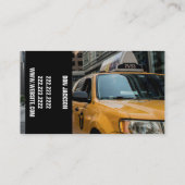 Chauffeur Taxi Cab Driver Transport Business Visitekaartje (Achterkant)