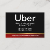 Chauffeur Taxi Driver Professional Black QR code Visitekaartje (Voorkant)