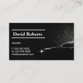 Chauffeur Taxi Driver Professional Dark Visitekaartje (Voorkant)