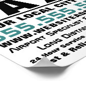 Chauffeur, taxibusfirma Adverteren Poster (Hoek)