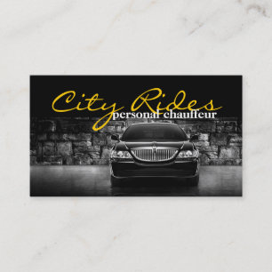 Chauffeur Town Car Bestuurder Transport Bedrijf Visitekaartje