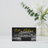Chauffeur Town Car Driver Transport Business Visitekaartje (Staand voorkant)