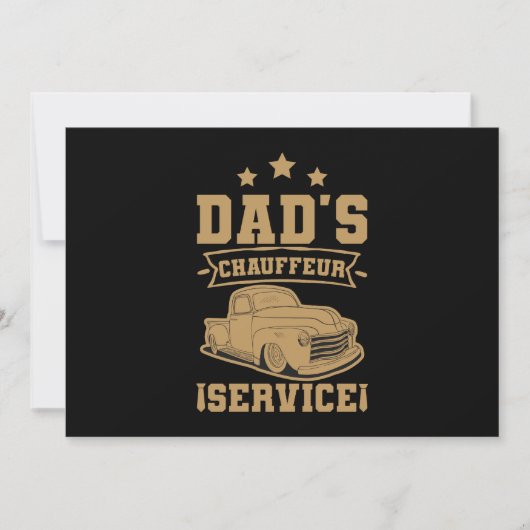 Chauffeur Vader Professioneel Driver Vaderdag Kaart (Voorkant)