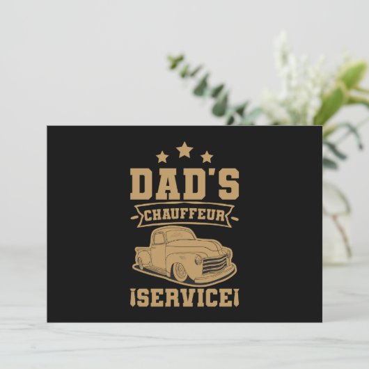 Chauffeur Vader Professioneel Driver Vaderdag Kaart (Staand voorkant)