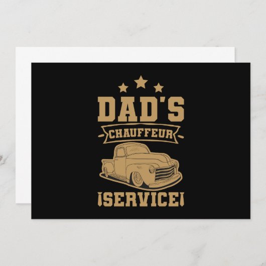 Chauffeur Vader Professioneel Driver Vaderdag Kaart (Voorkant / Achterkant)