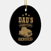 Chauffeur Vader Professioneel Driver Vaderdag Keramisch Ornament (Rechts)