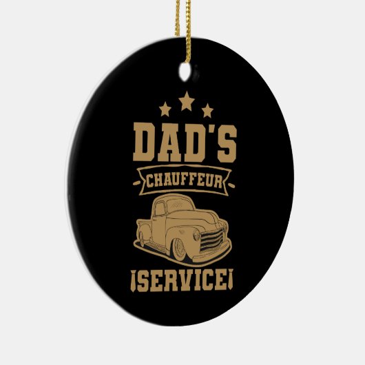 Chauffeur Vader Professioneel Driver Vaderdag Keramisch Ornament (Rechts)