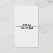 Chauffeur Visitekaartje (Achterkant)