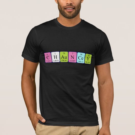 Chauncey periodiek table name shirt (Voorkant)