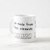 Chauncey periodieke lijstnaam mok (Voorkant links)