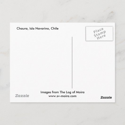 Chaura, Isla Navarino, Chili Briefkaart (Achterkant)