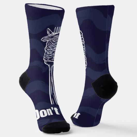 Chaussettes - Don't Cut - Humour spaghetti Sokken (Gebogen)
