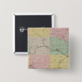 Chautauqua County, Kansas Vierkante Button 5,1 Cm (Voorkant /achterkant)